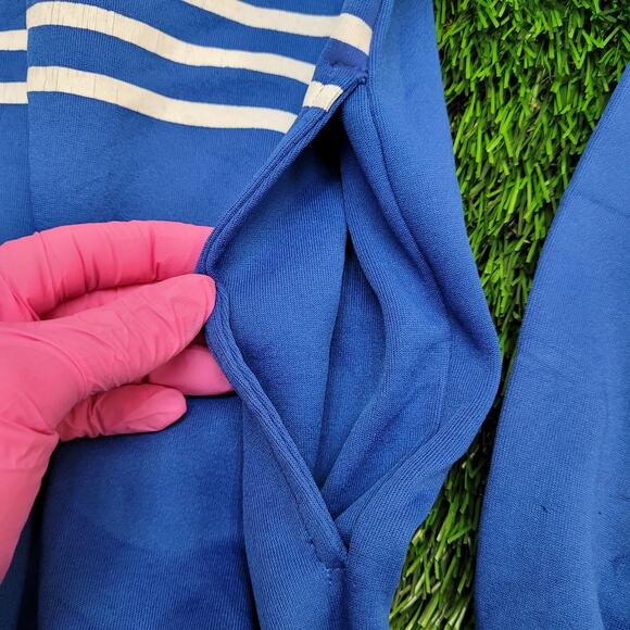 Vintage 90s Winning-Ways MOD Track Jacket Women M 19x23 Blue - Picture 4 of 13